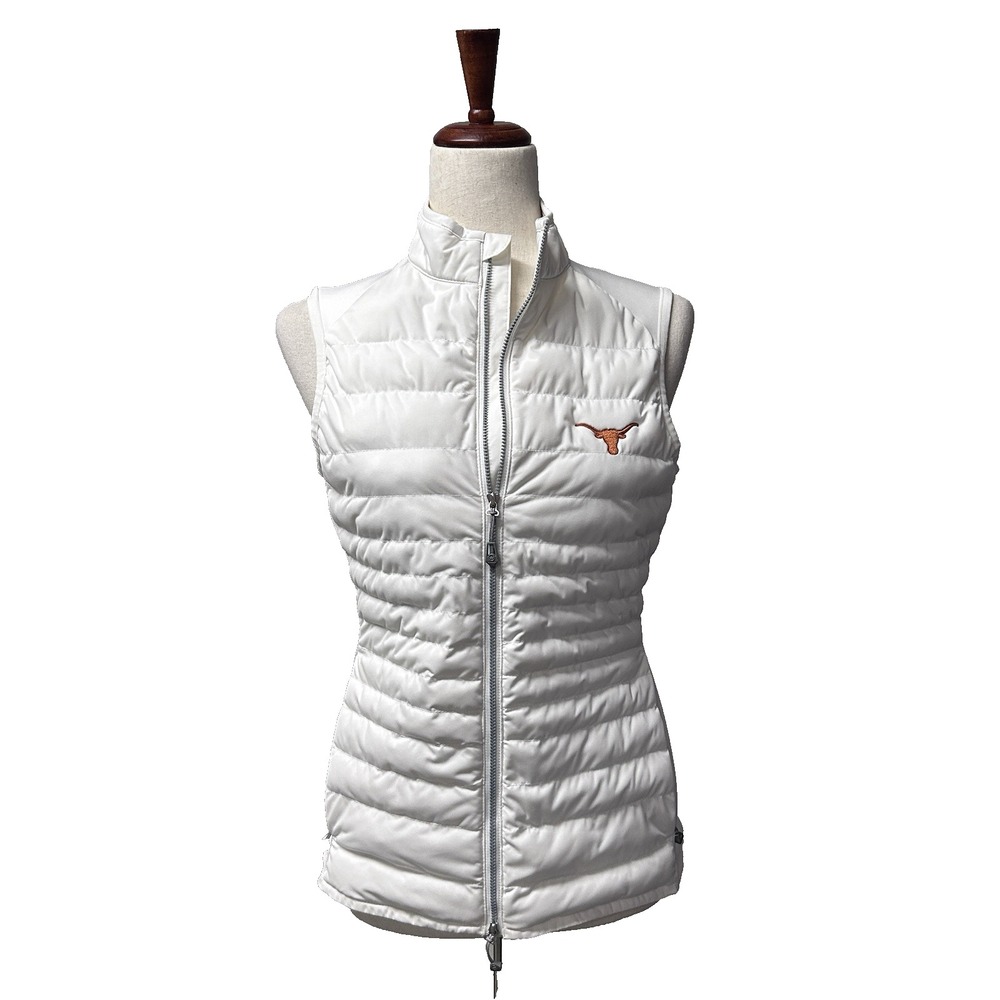 Peter Millar Women's Small Vest Fuse Elite White Texas Longhorns UT Austin